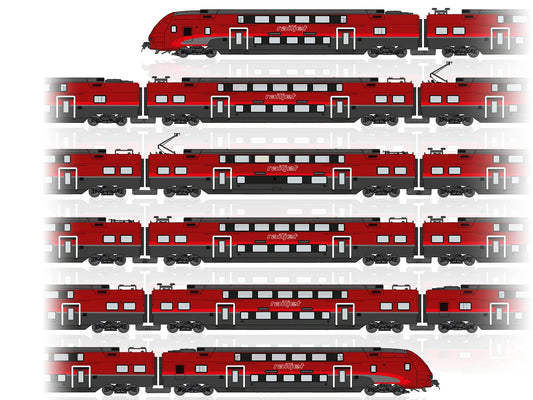 Jagerndorfer OBB Railjet Rh4706 KISS 6 Car EMU VI (DCC-Sound) JC46062 HO Gauge
