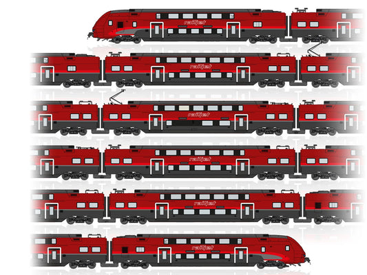 Jagerndorfer OBB Railjet Rh4706 KISS 6 Car EMU VI (DCC-Sound) JC46102 HO Gauge