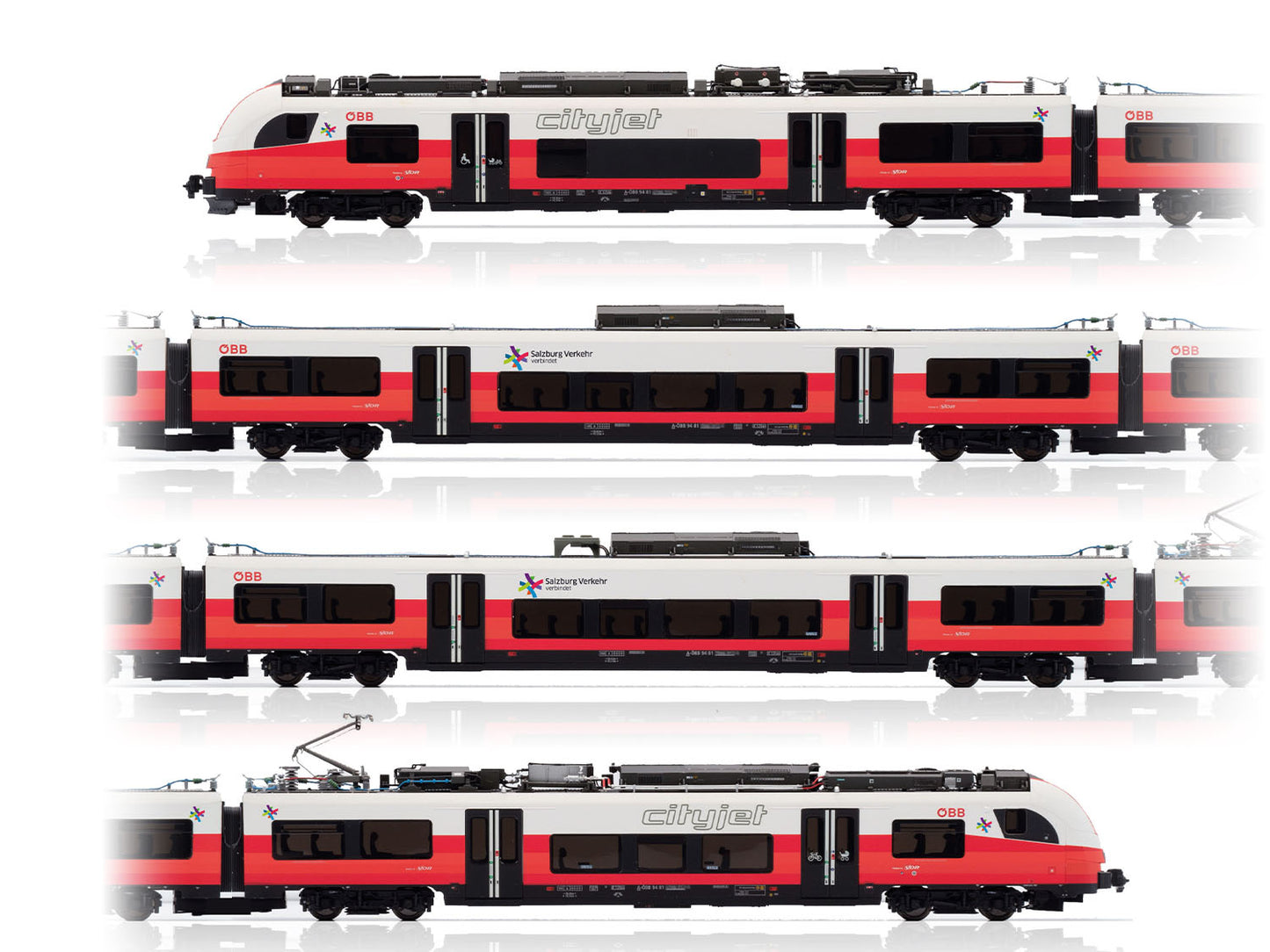Jagerndorfer OBB Cityjet S-Bahn 4 Car EMU VI JC49900 HO Gauge