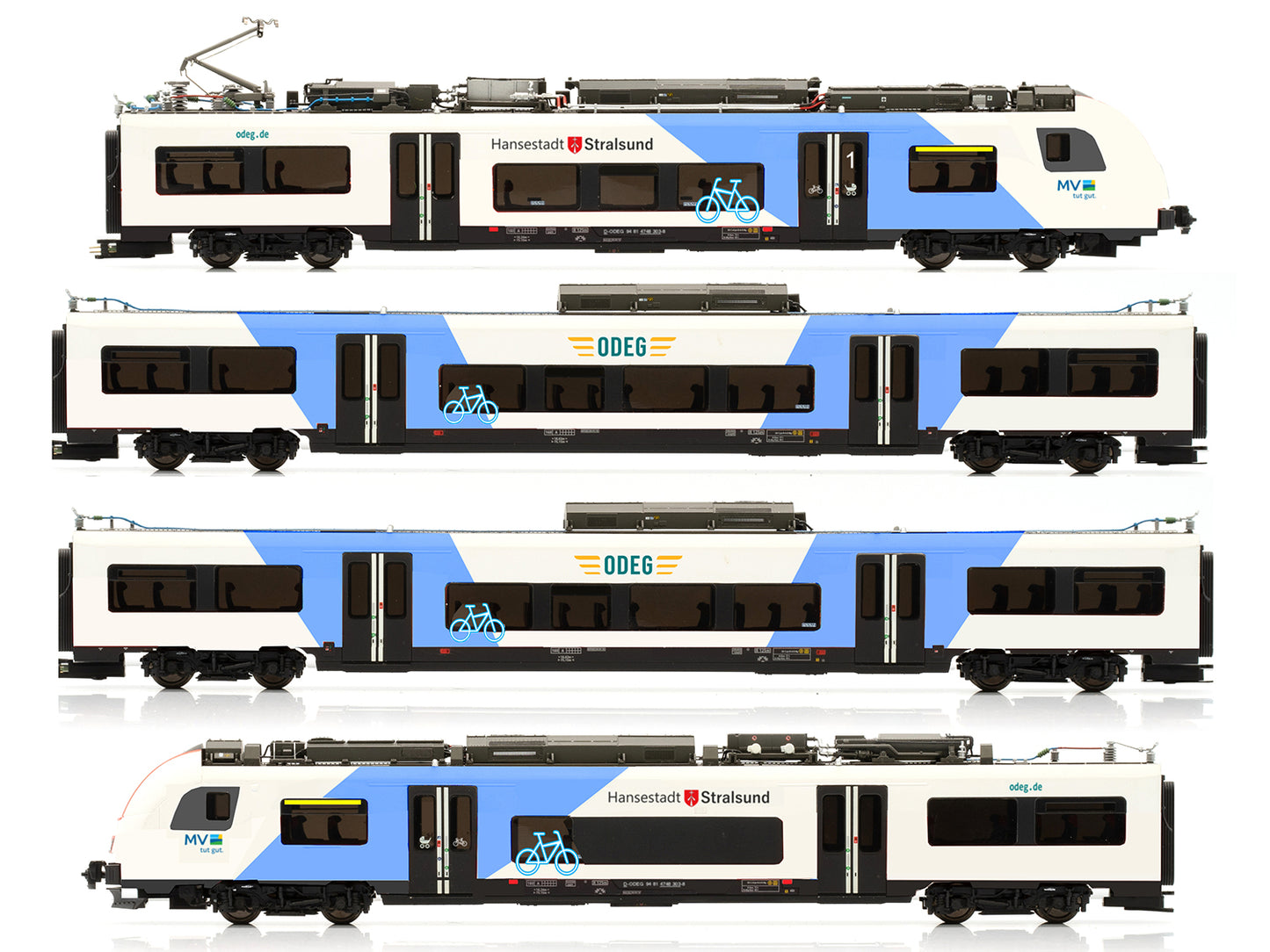 Jagerndorfer ODEG 4 Car EMU VI (DCC-Sound) JC49952 HO Gauge