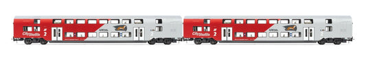 Jagerndorfer OBB CityShuttle Bi-Level Coach Set (2) IV JC60120 N Gauge