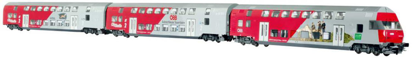Jagerndorfer OBB CityShuttle Bi-Level Coach Set (3) IV JC60430 N Gauge