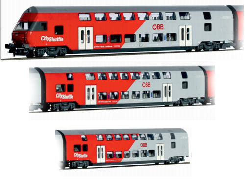 Jagerndorfer OBB Railjet II Coach Set (3) VI JC71301 HO Gauge
