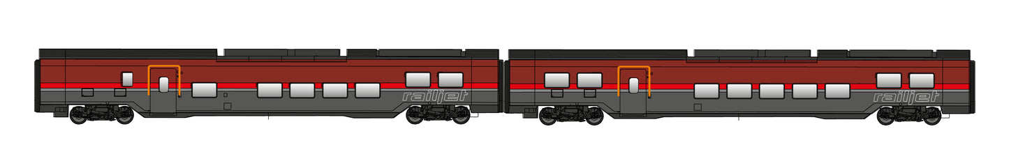 Jagerndorfer OBB Railjet Coach Set (2) VI JC72200 HO Gauge