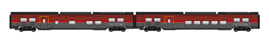 Jagerndorfer OBB Railjet Coach Set (2) VI JC72210 HO Gauge