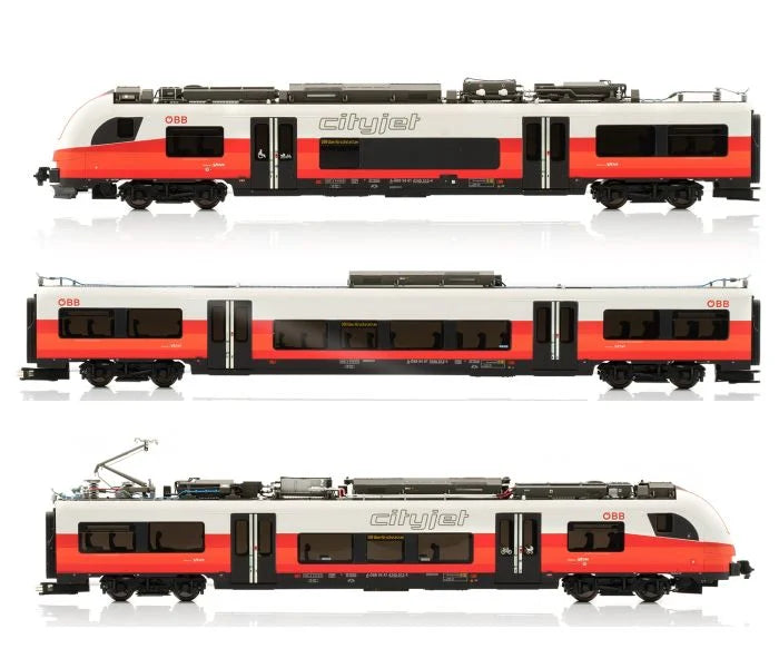Jagerndorfer OBB Cityjet Rh4744 3 Car EMU VI (DCC-Sound) JC73252 HO Gauge