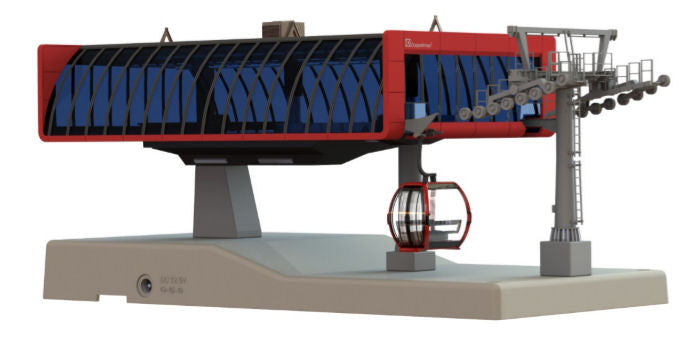 Jagerndorfer Cable Car System Starter Set Red/Black Cars JC82496 HO Gauge