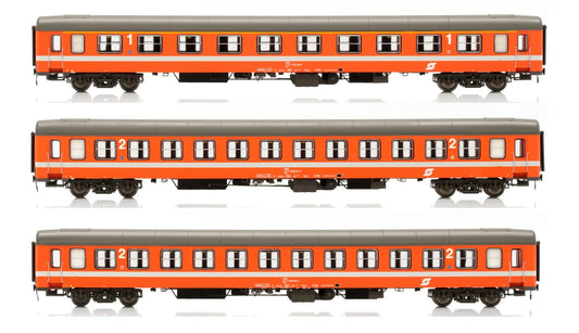 Jagerndorfer OBB UIC-X Coach Set (3) IV JC90501 HO Gauge
