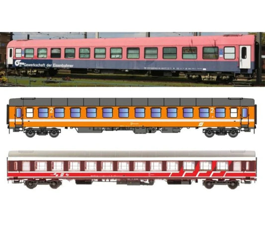 Jagerndorfer OBB UIC-X Coach Set (3) IV JC90507 HO Gauge