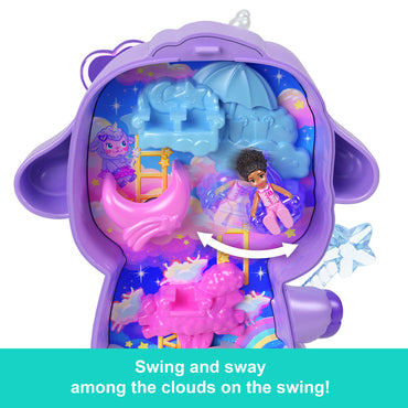 Polly Pocket Cozy Dreamland Lamb Compact Micro Doll Playset Age 4+ Mattel JCB15