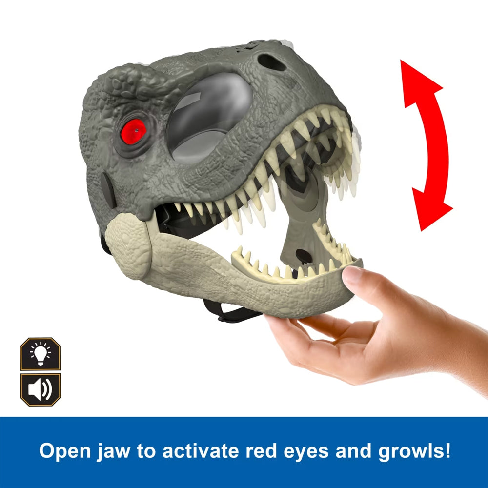 Jurassic World Rebirth: T-Rex Rage N Roar Mask Interactive Toy Mattel JCH04