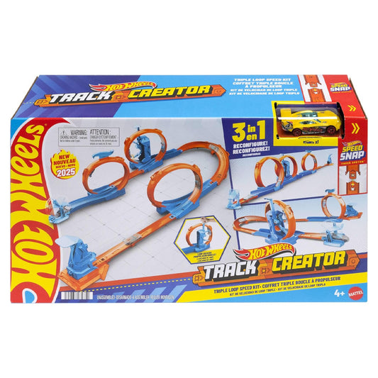 Hot Wheels Triple Loop Speed Kit Track Creator Playset Age 4+ Mattel JDW39