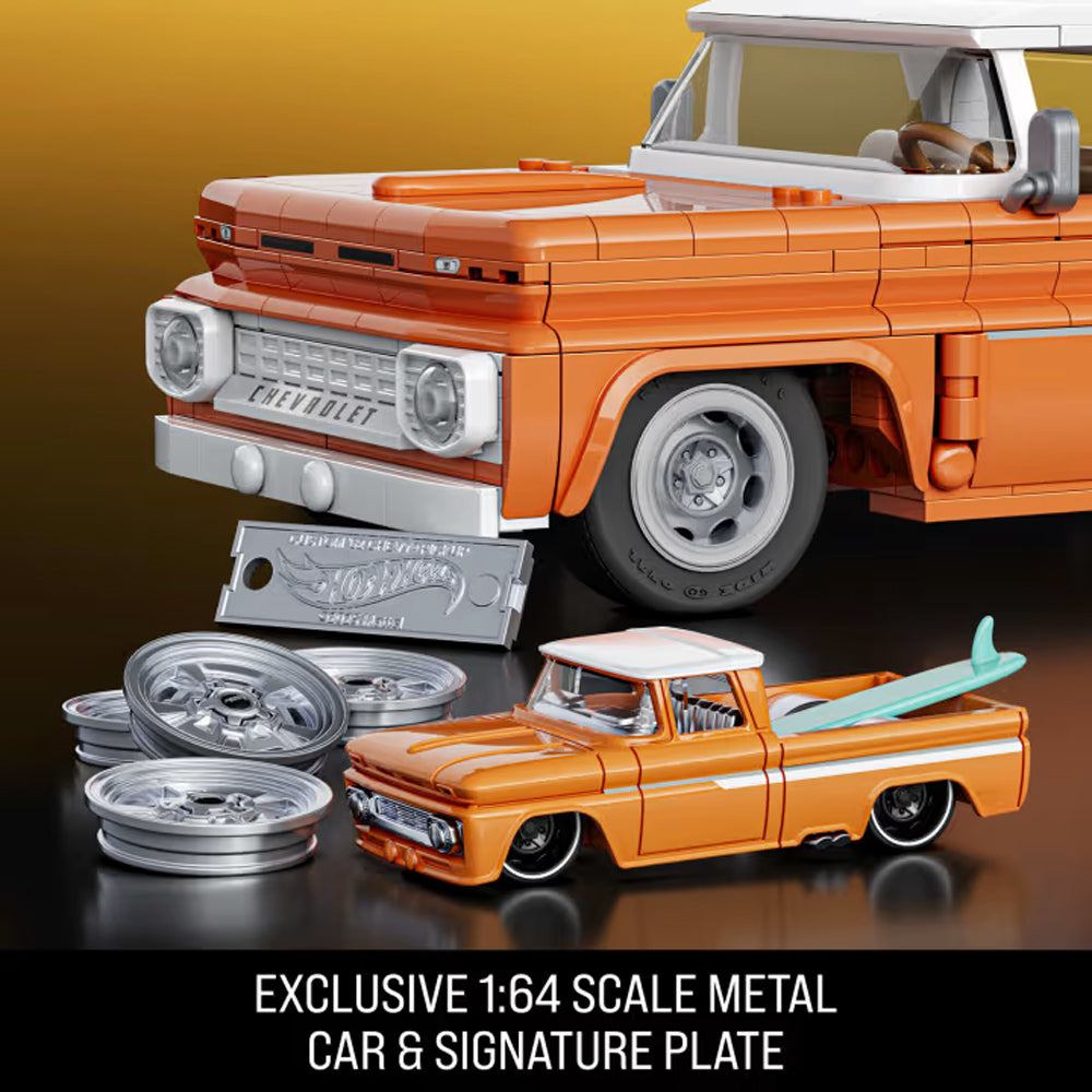 Mattel Brick Shop Hot Wheels Elite Custom '62 Chevy Pickup 858pcs JFT20
