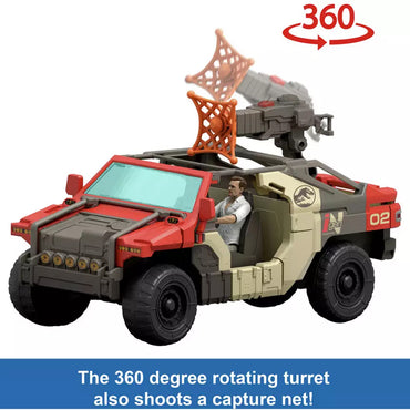 Jurassic World Rebirth: Launch 'N Battle Vehicle Set Dinosaur Toy Mattel JGB59