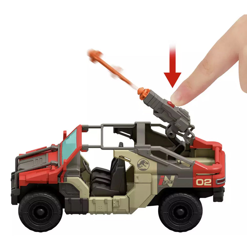 Jurassic World Rebirth: Launch 'N Battle Vehicle Set Dinosaur Toy Mattel JGB59