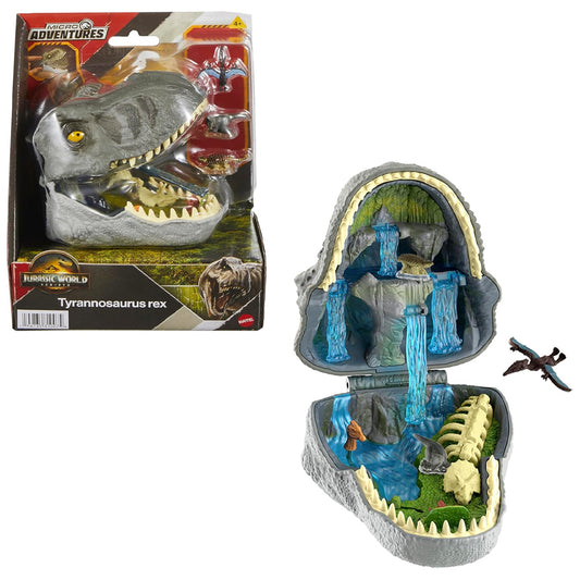 Jurassic World Rebirth: T.Rex Micro Adventures Compact Playset Mattel