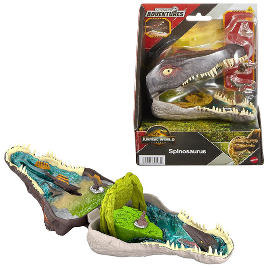 Jurassic World Rebirth: Spinosaurus Micro Adventures Compact Playset Mattel
