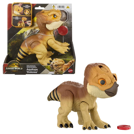 Jurassic World Rebirth: Aquilops 'Dolores' Interactive Dinosaur Toy Mattel JGC01