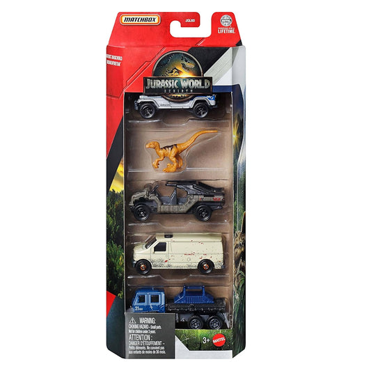 Matchbox Jurassic World Rebirth: Vehicle 5-Pack Assortment
