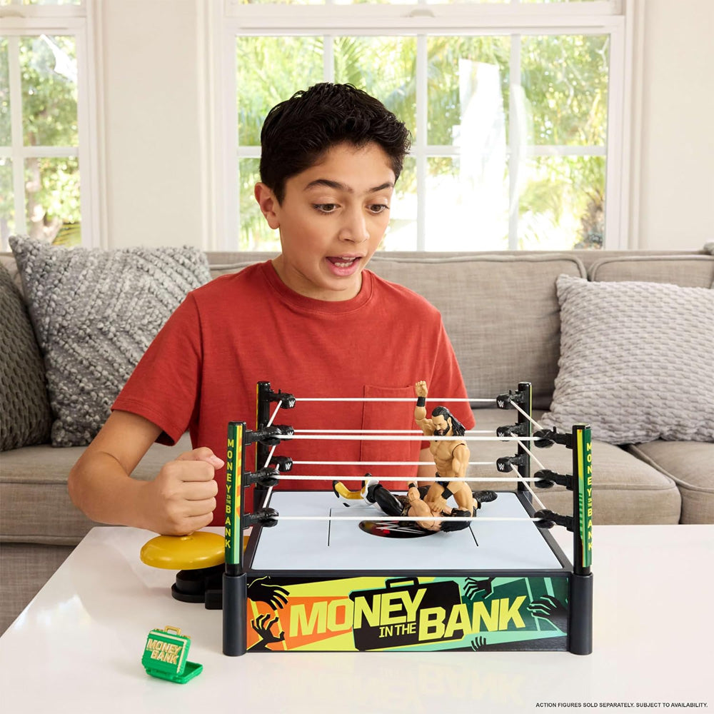WWE Money in the Bank Cash-In Ring Playset for 6" Wrestling Figures Mattel JGR83