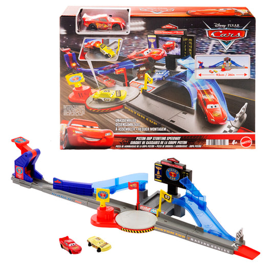Disney Pixar Cars Piston Cup Stunting Speedway Playset Mattel Age 4+ JHL42