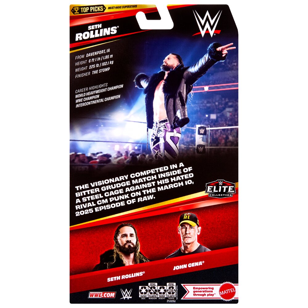 WWE Elite Collection: Top Picks Seth Rollins Action Figure 6"Figure Mattel JHV16