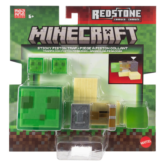 Minecraft: Redstone Charged Sticky Piston Trap Toy Age 6+ Mattel