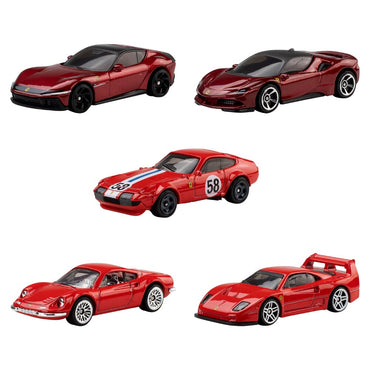 Hot Wheels Ferrari 5-Car Pack 1:64 Diecast JLN12