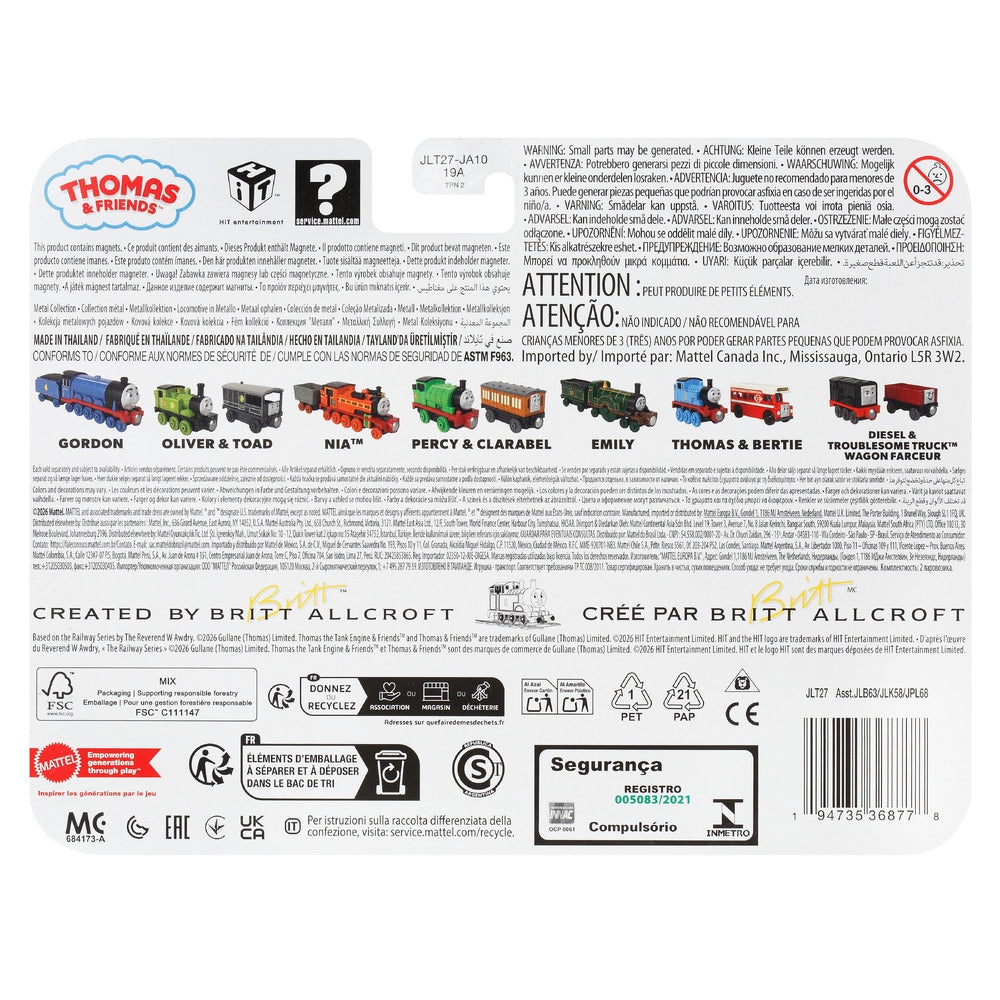 Thomas & Friends Deluxe Metal Engine: Thomas & Bertie Age 3+ Mattel JLT27