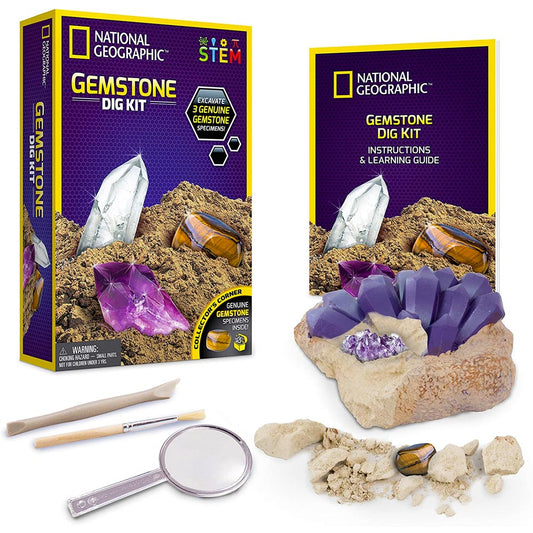 National Geographic Gemstone Gem Dig Kit STEM Toy Age 8+ 80559M