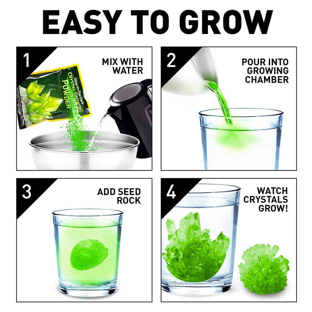 National Geographic JM00600 Green Glow-In-The-Dark Crystal Lab STEM Toy Age 8+