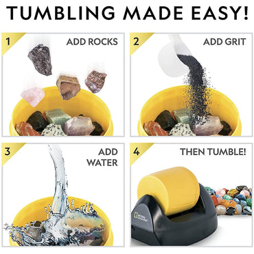 National Geographic Rock Tumbler Starter Kit STEM Toy Age 8+