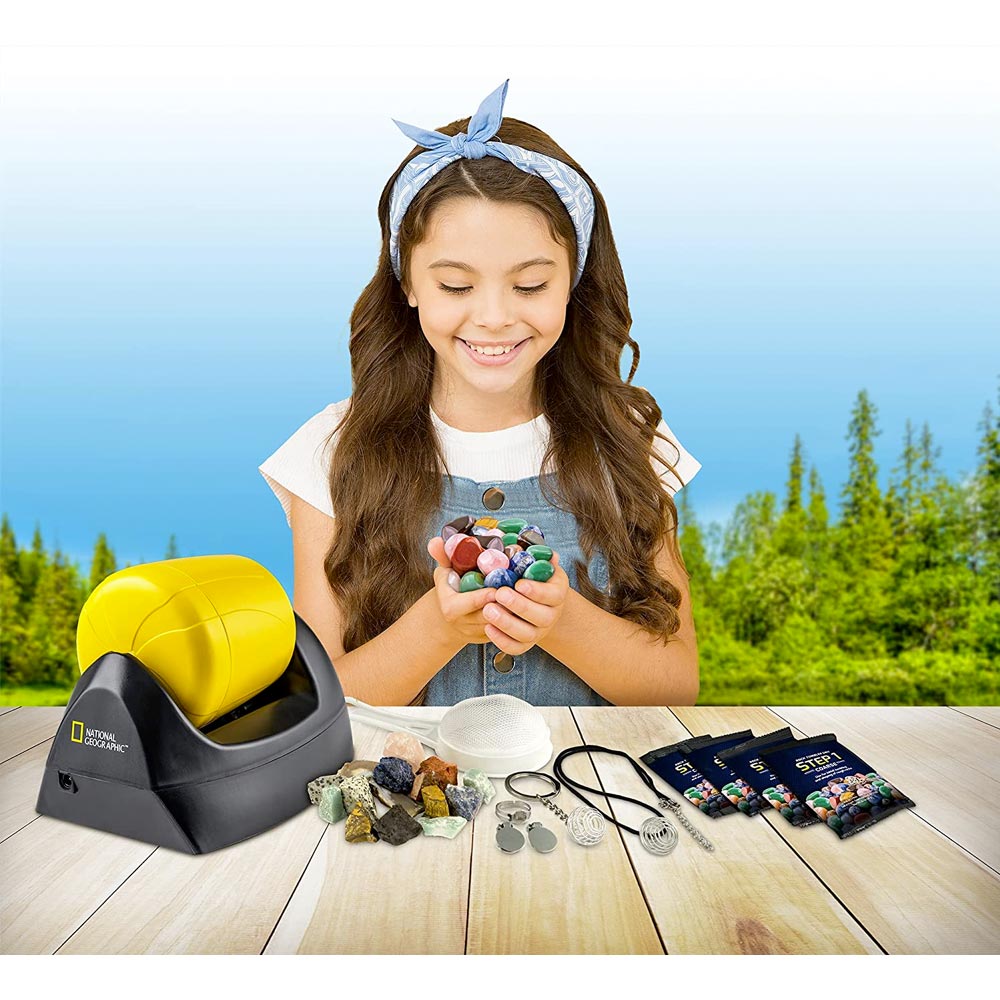 National Geographic Rock Tumbler Starter Kit STEM Toy Age 8+