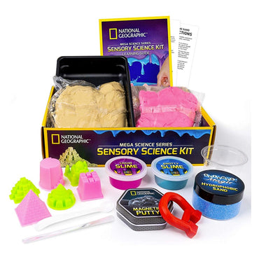 National Geographic Science Sensory Kit STEM Slime/Putty/Sand Toy Age 8+