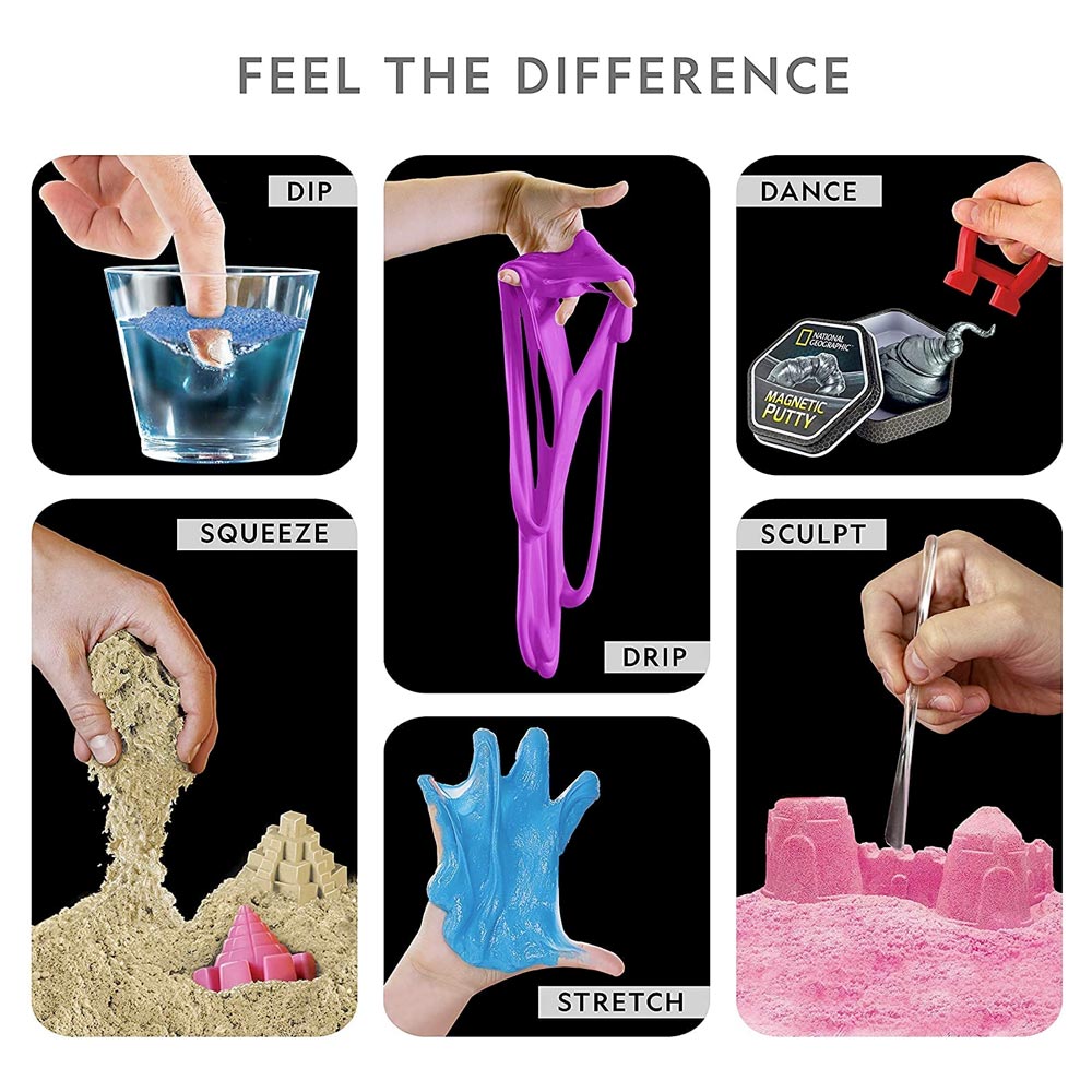 National Geographic Science Sensory Kit STEM Slime/Putty/Sand Toy Age 8+
