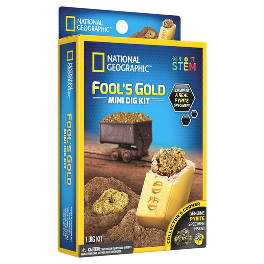 National Geographic Fool's Gold Mini Dig Kit Age 8+ STEM Toy JM80555U