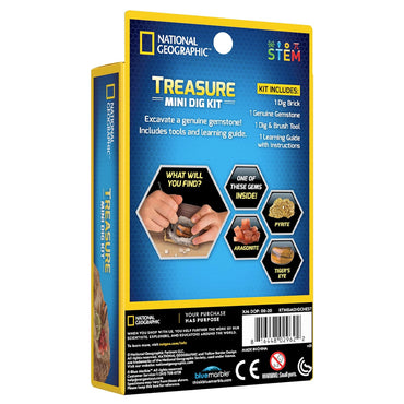 National Geographic Treasure Mini Dig Kit Age 8+ STEM Toy JM80556U