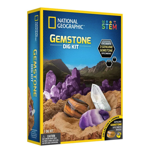 National Geographic Gemstone Dig Kit STEM Toy Age 8+