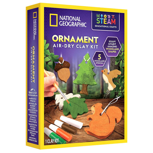 National Geographic Air-Dry Clay Ornaments Kit STEAM Toy