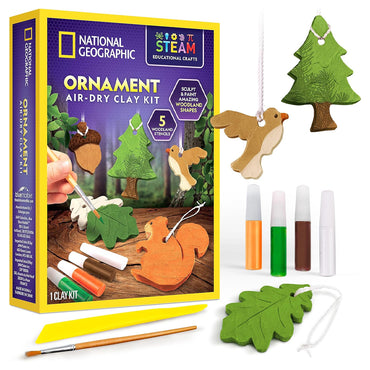 National Geographic Air-Dry Clay Ornaments Kit STEAM Toy