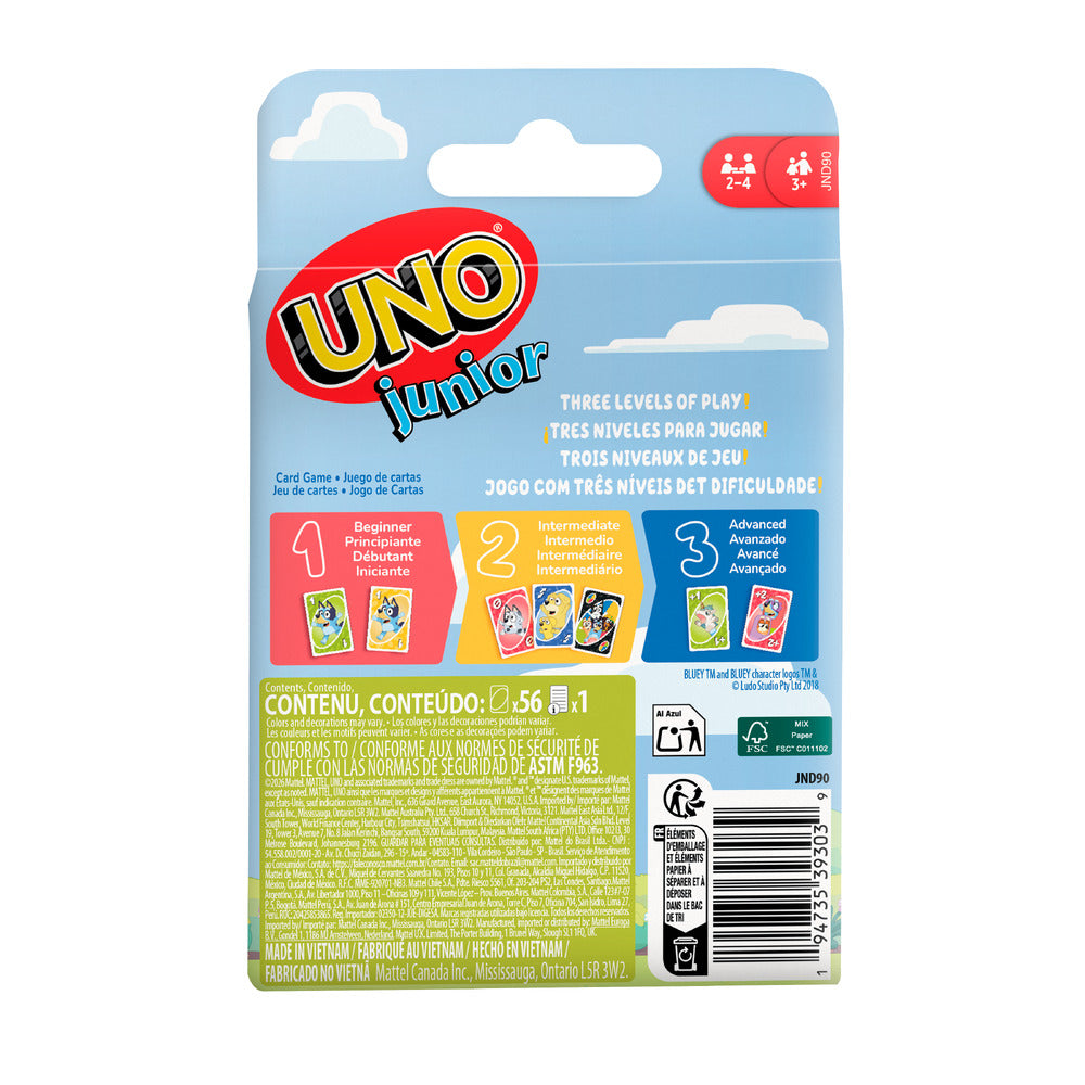 UNO Junior Bluey Card Game Mattel