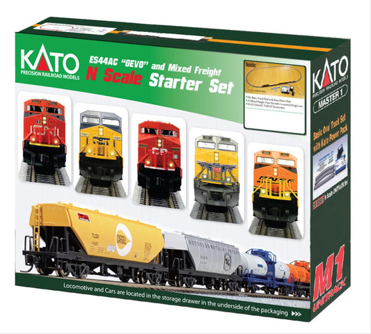 Kato 106-0021 CSX Dark Future GE ESS44AC Freight Starter Set N Gauge