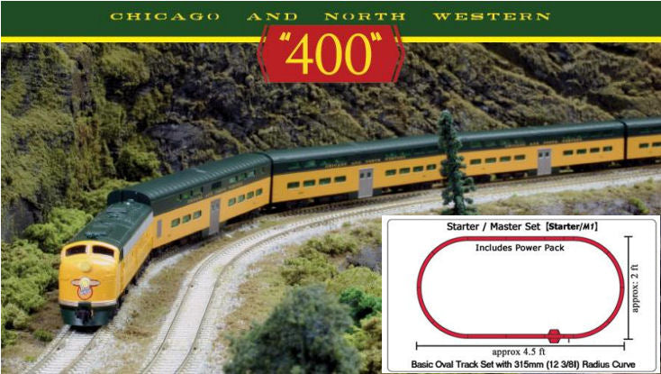 Kato 106-0046  Chicago & North Western '400' Starter Set N Gauge