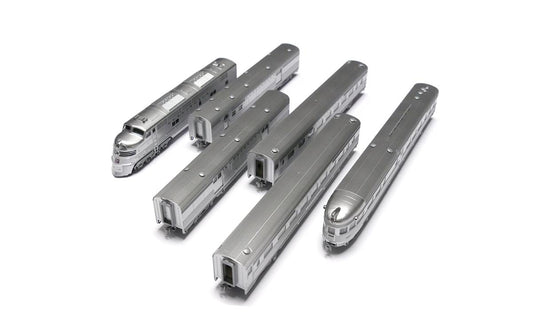 Kato 106-090 CB&Q EMD E5A/Silver Streak Zephyr 6 Unit Train Pack N Gauge