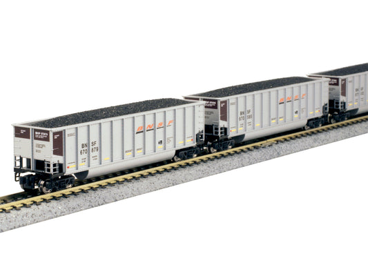 Kato Bethgon Coalporter Wagon Set (8) BNSF Swoosh N Gauge K106-4633