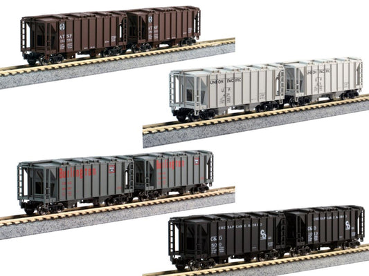 Kato Covered Hopper Assorted Set (8) K106-4700 N Gauge