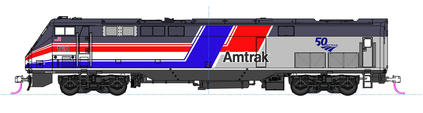 Kato P42 Loco Amtrak PhIII Dash 8 w/50th Logo (DCC-Sound) K176-6038-LS N Gauge