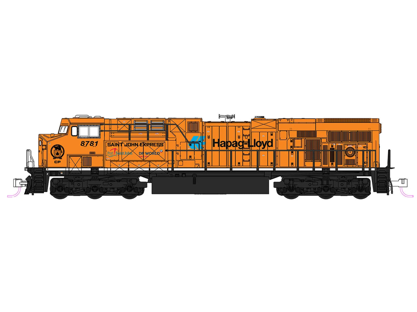 Kato ES44AC Loco Canadian Pacific 8781 Hapag-Lloyd K176-8961 N Gauge