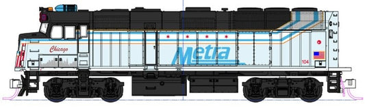 Kato EMD F40PH Chicago Metra 104 'City of Chicago' K176-CHICAGO N Gauge