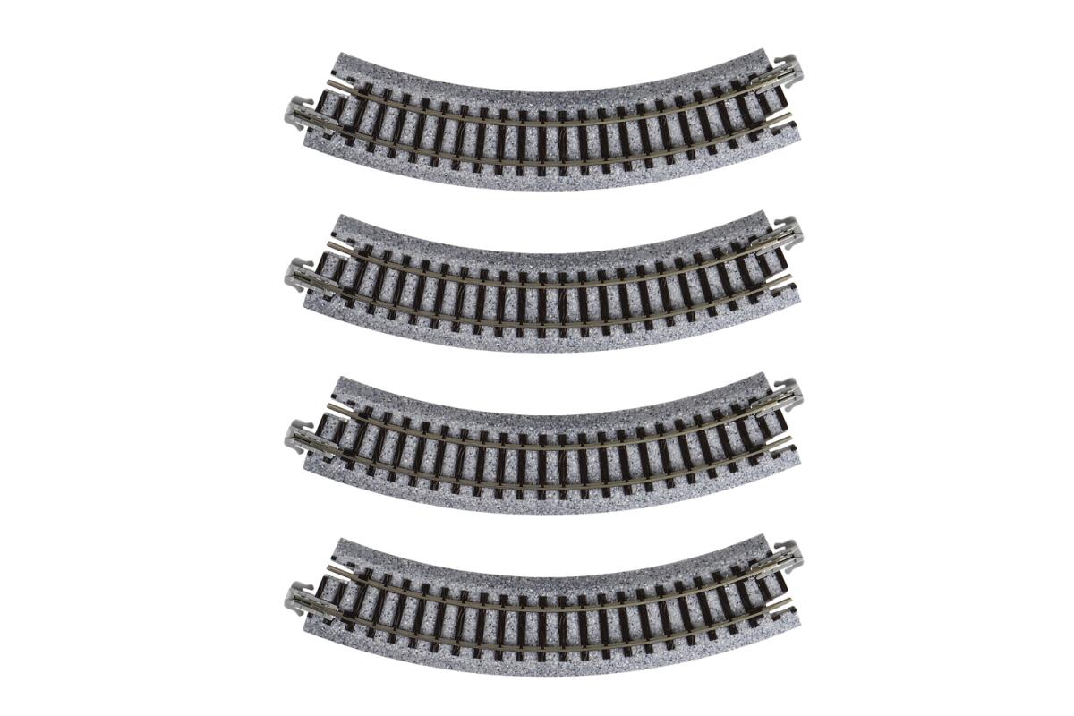 Kato Unitrack Compact (R150-45) Curved Track 45 Degree 4pcs N Gauge 20-174